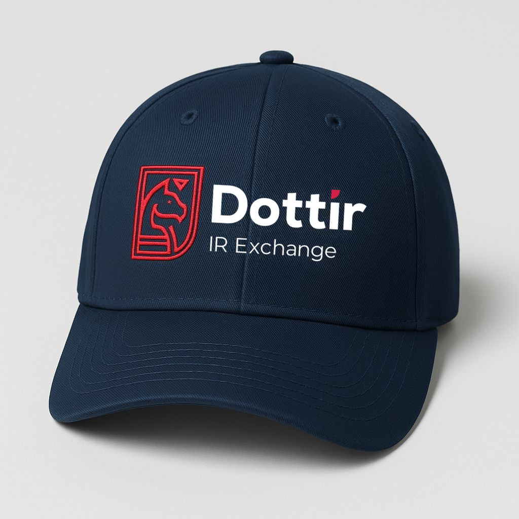 Embroidered Dottir Cap – Navy Blue